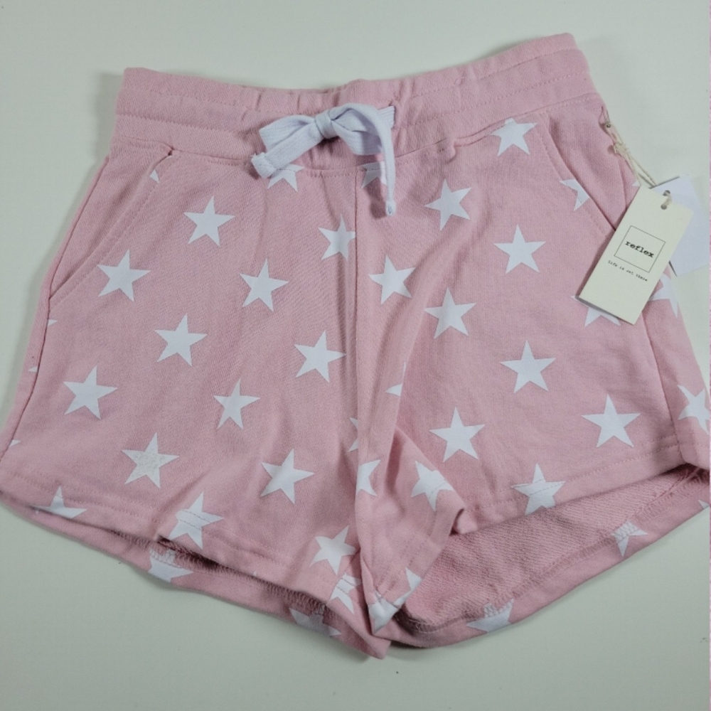 BRAND NEW Reflex High Waist Pink Shorts with White Stars